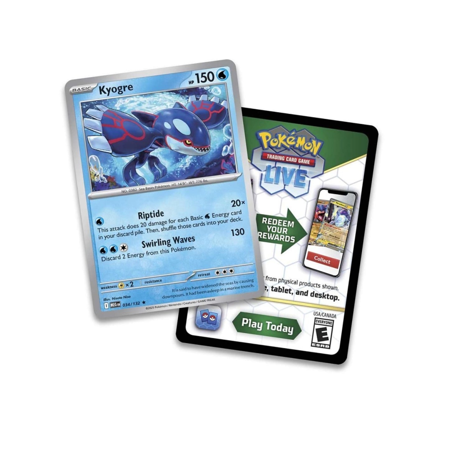 Sealed Pokémon TCG Knock Out Collection packaging showing a foil Kyogre card, sticker sheet and two booster packs