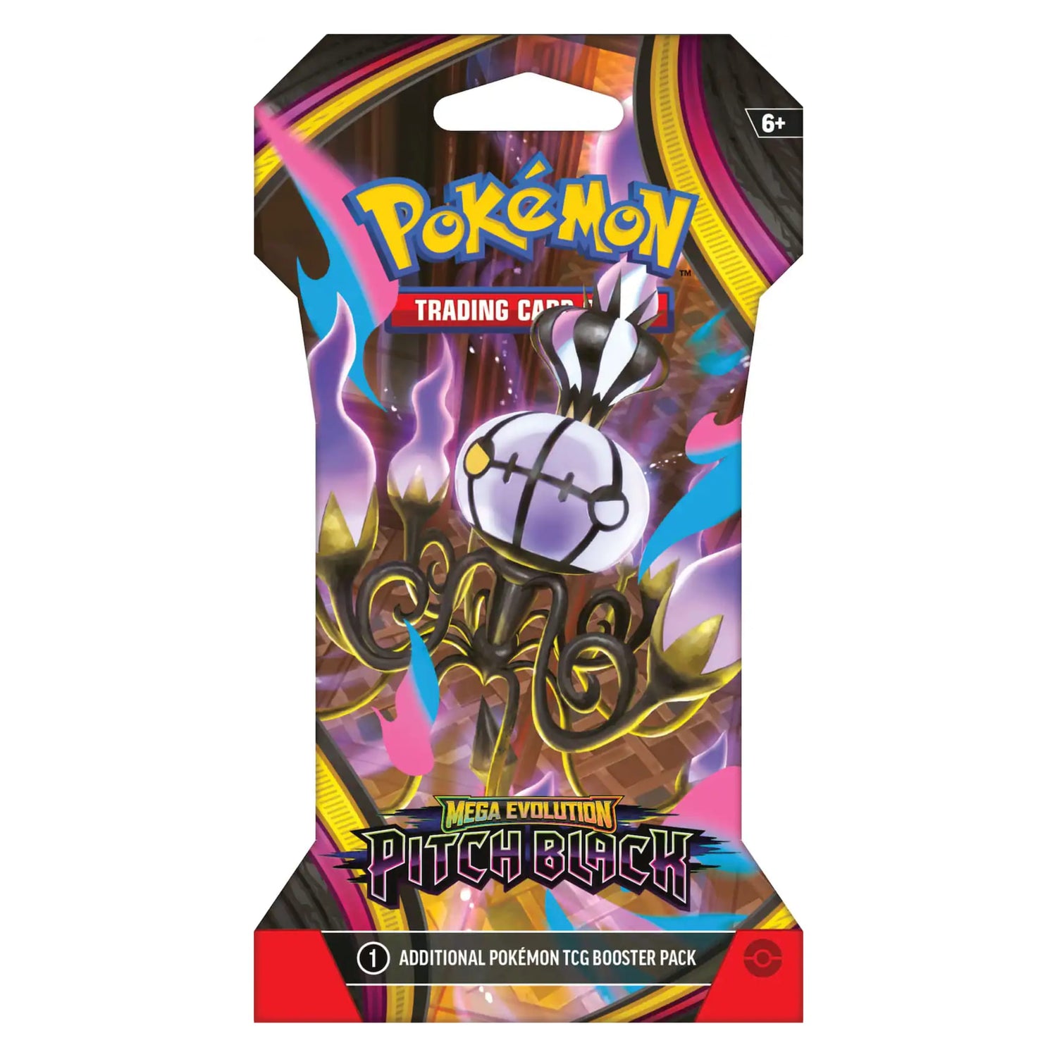 Pokémon TCG Mega Evolution—Pitch Black sleeved booster pack (styles may vary)