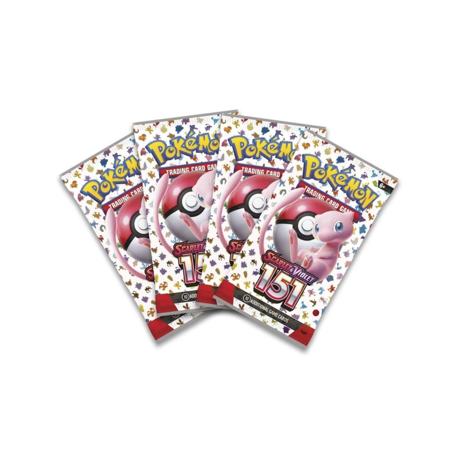 Sealed Pokémon Scarlet & Violet—151 Alakazam ex Collection box showing Alakazam ex promo card, Abra and Kadabra foil cards, and four booster packs.