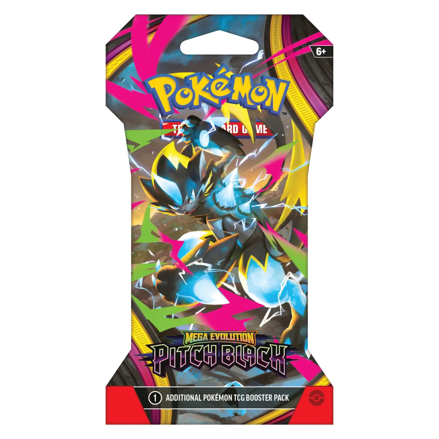Pokémon TCG Mega Evolution—Pitch Black sleeved booster pack (styles may vary)