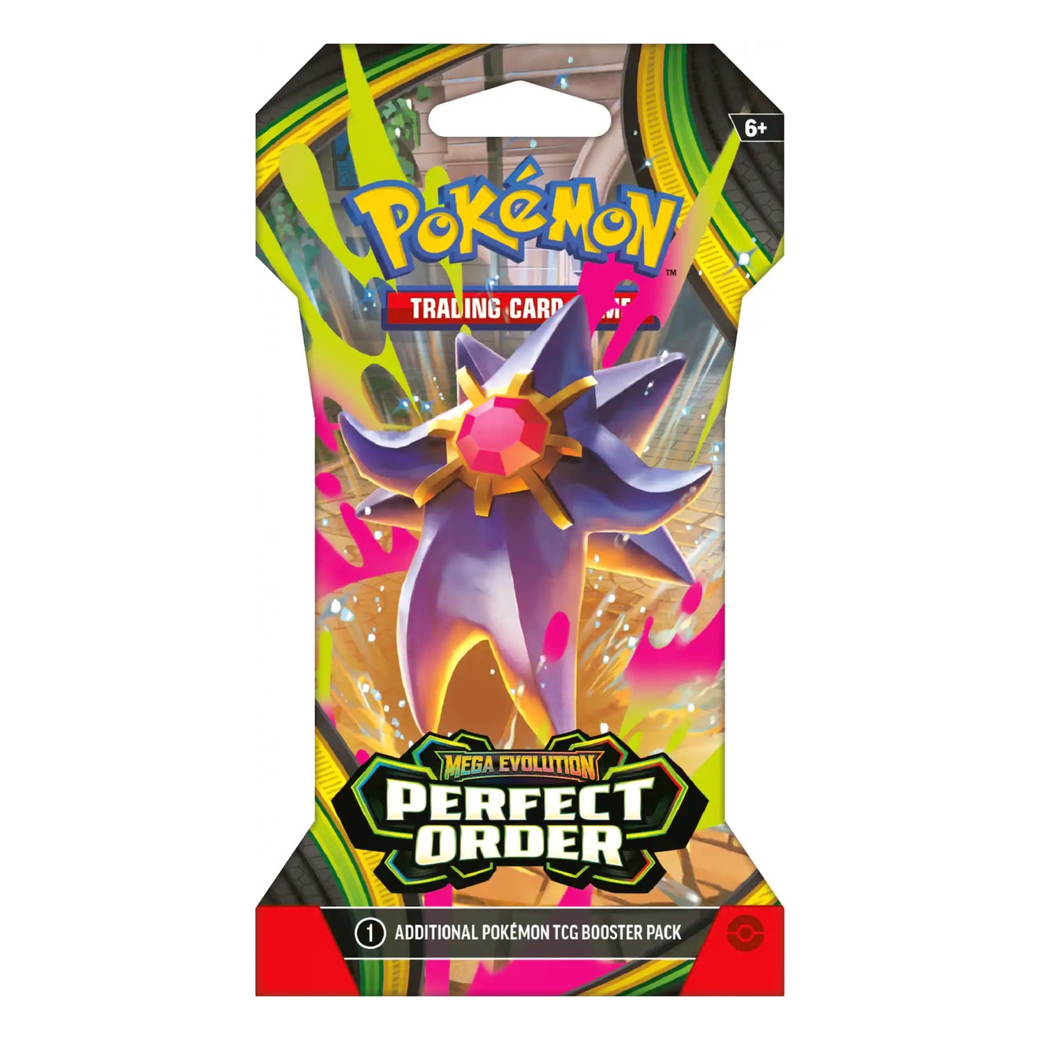 Pokémon TCG Mega Evolution — Perfect Order sleeved booster packaging (one sleeved booster, random style)