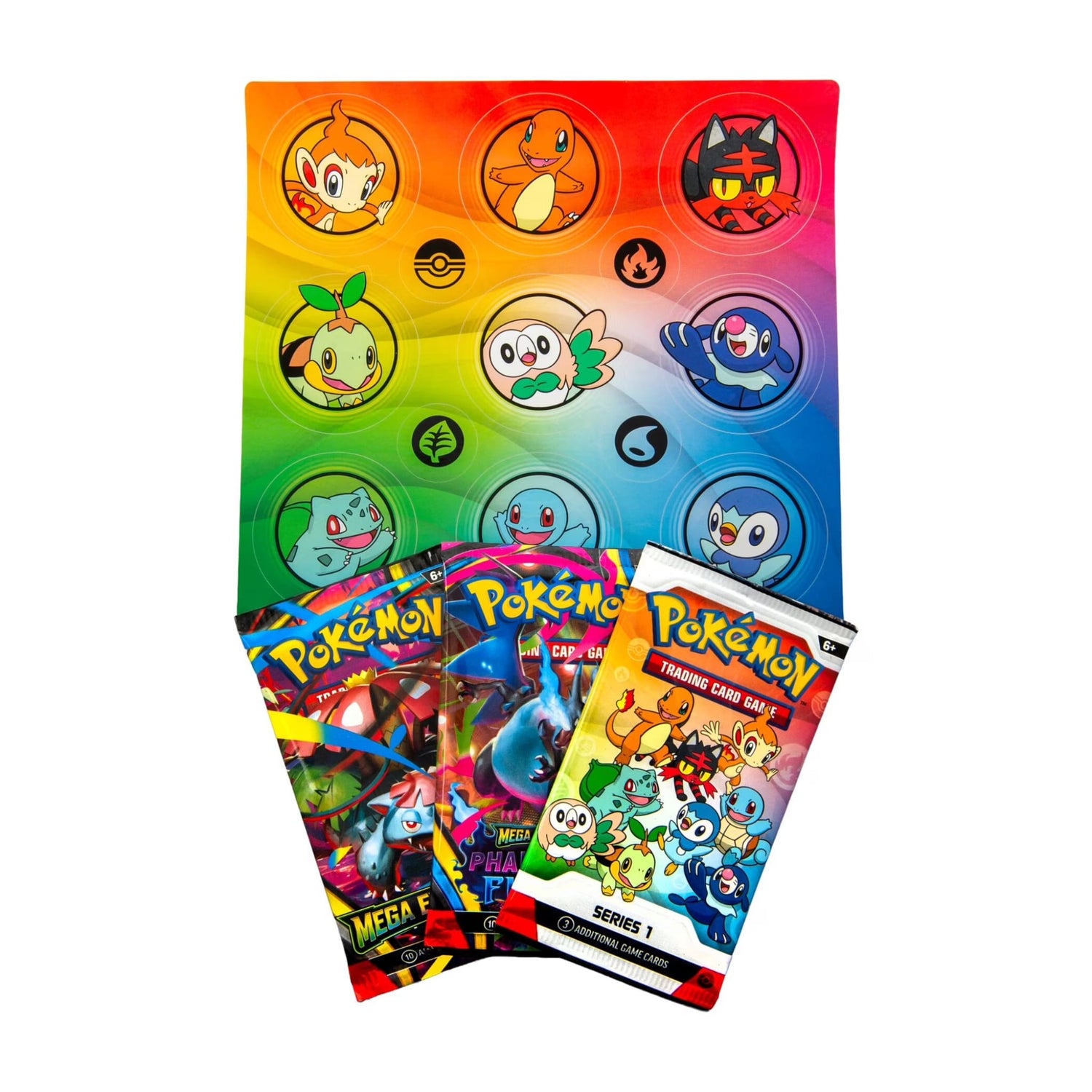 Sealed Pokémon TCG First Partner Illustration Collection Series 1 box showing promo cards and booster packs
