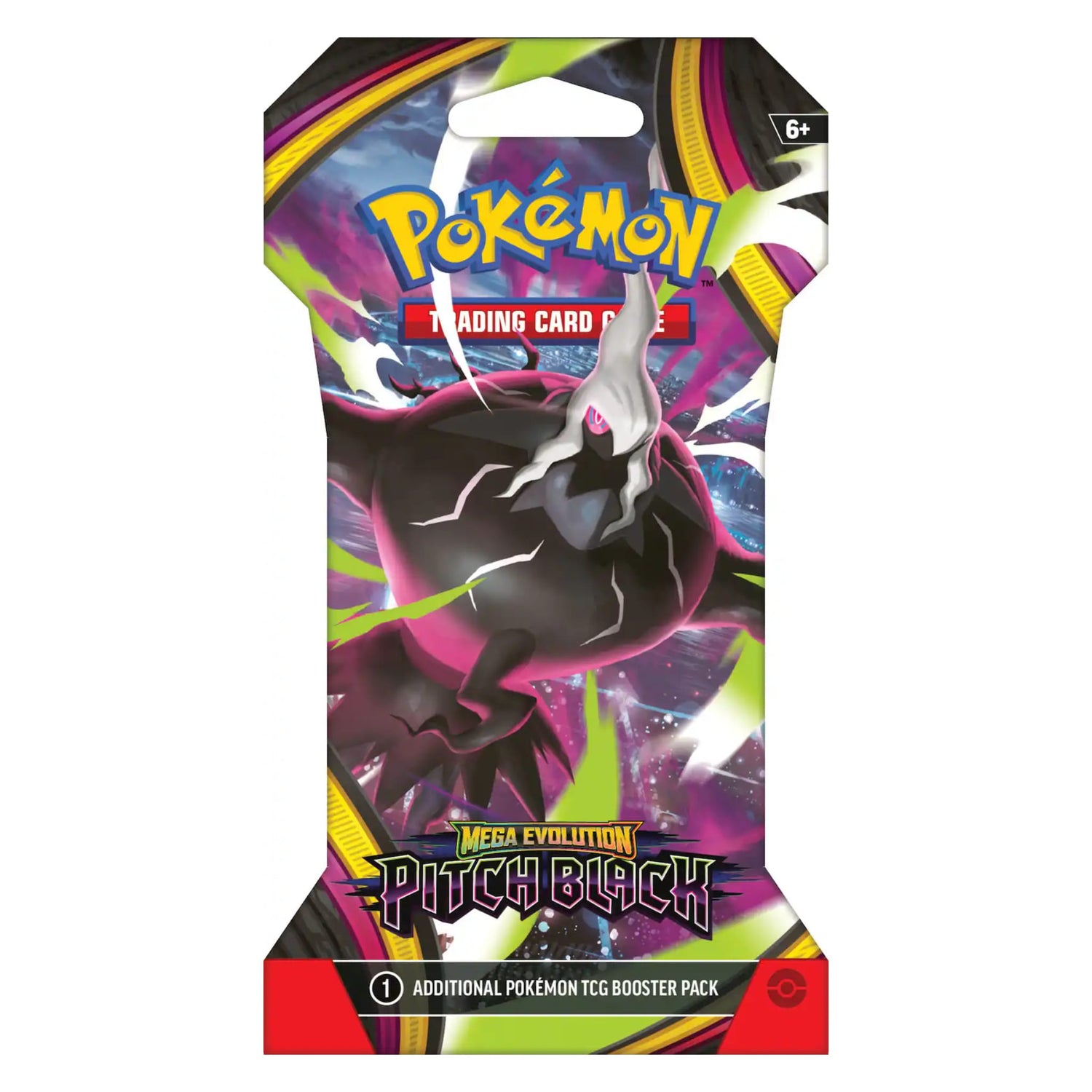 Pokémon TCG Mega Evolution—Pitch Black sleeved booster pack (styles may vary)